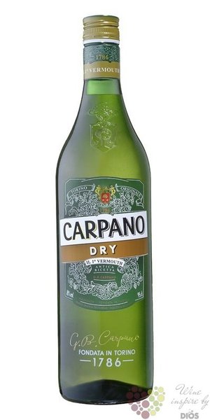 Carpano  Dry  original Italian unico de Torino vermouth Fratelli Branca 18% vol.  1.00 l