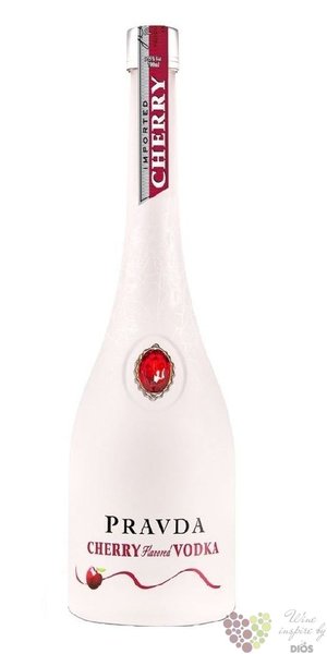 Pravda „ Cherry ” premium flavored Polish vodka 37.5% vol.    0.70 l