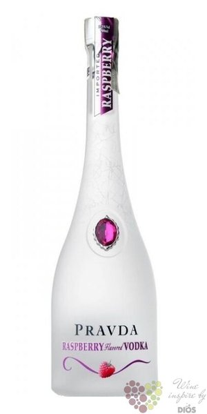 Pravda „ Raspberry ” premium flavored Polish vodka 37.5% vol.    0.70 l