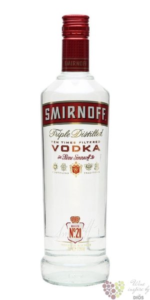 Smirnoff  Red no.21  triple distilled Russian vodka 40% vol.  1.00 l