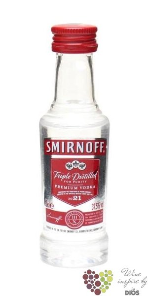 Smirnoff  Red no.21  triple distilled Russian vodka 37.5% vol.    0.05 l