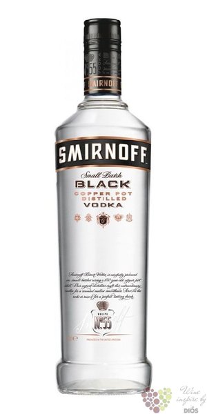Smirnoff „ Black Small batch no. 55 ” ultra premium Russian vodka 40% vol.  1.00 l