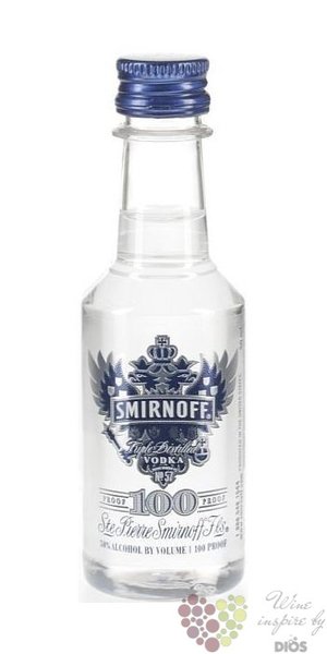 Smirnoff  Blue no. 57  triple distilled premium Russian vodka 50% vol.   0.05l