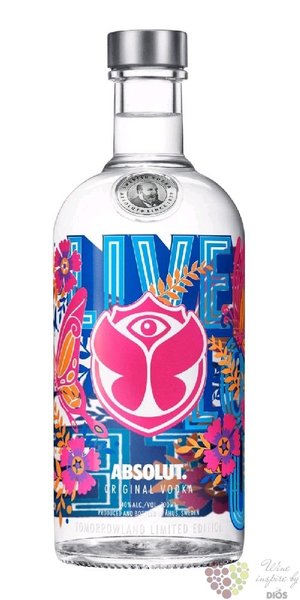 Absolut limited  Tomorrowland  country of Sweden superb vodka 40% vol.  0.70 l