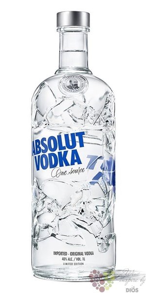 Absolut limited  Recycled  country of Sweden superb vodka 40% vol.  0.70 l