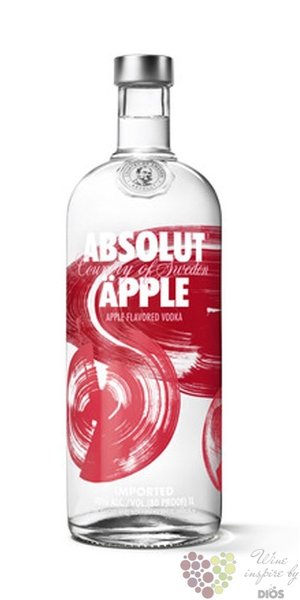 Absolut flavor  Apple  country of Sweden Superb vodka 40% vol.    1.00 l