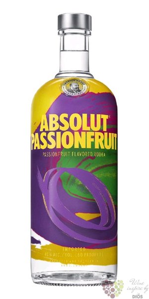 Absolut flavor „ PassionFruits ” country of Sweden superb vodka 40% vol.  1.00 l