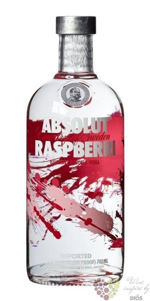Absolut flavor  Raspberri  country of Sweden Superb vodka 38% vol.  1.00 l