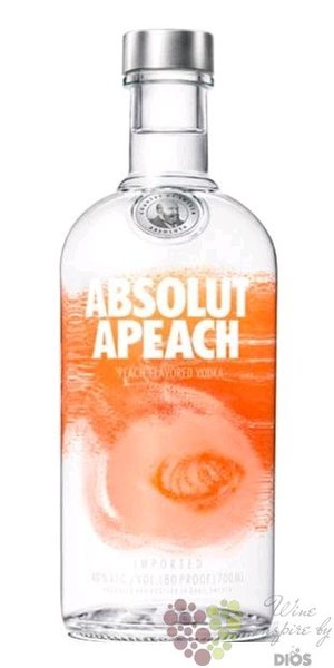 Absolut flavor  Apeach  country of Sweden superb vodka 40% vol.  0.05 l