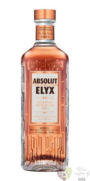 Absolut  Elyx Sacrificial Copper  single estate Swedish vodka 40%vol.  0.70 l