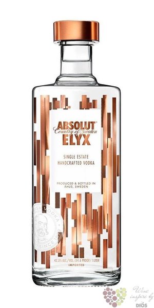 Absolut „ Elyx Sacrificial Copper ” single estate Swedish vodka 42.3%vol.    0.70 l