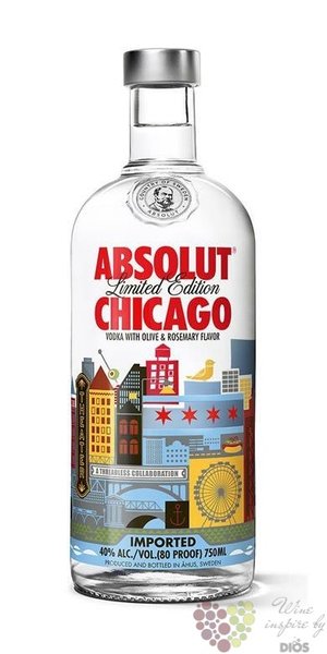 Absolut city „ Chicago ” country of Sweden superb vodka 40% vol.   0.70 l