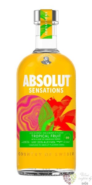 Absolut limited 2023  Sensations Tropical Fruit  flavored Sweden vodka 20% vol.  0.70 l