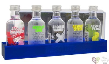 Absolut  Five  set of the Country of Sweden superb vodka  5 x 0.05 l