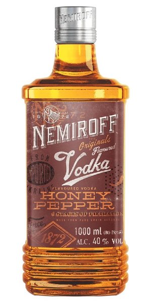 Nemiroff  Honney &amp; Pepper  flavored Ukraine vodka 40% vol.  1.00 l