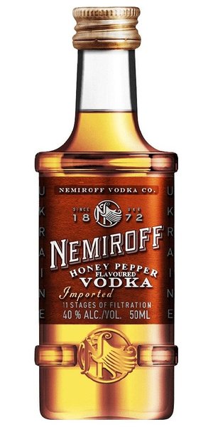 Nemiroff de Luxe  Honney &amp; Pepper  flavored Ukraine vodka 40% vol.   0.05 l