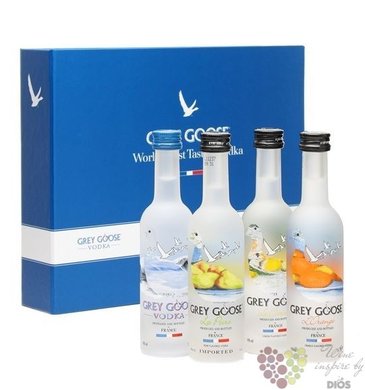 Grey Goose ultra premium French flavored vodka 5 x 0.05 l