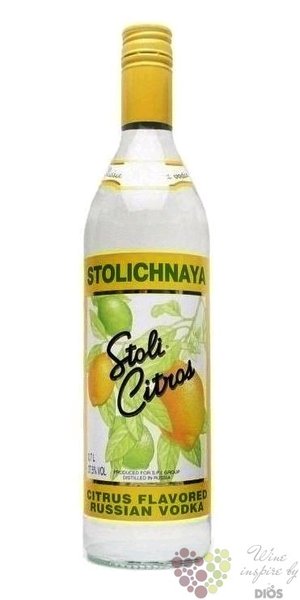 Stolichnaya  Stoli Citros  premium Russian flavored vodka 37.5% vol.  0.70 l