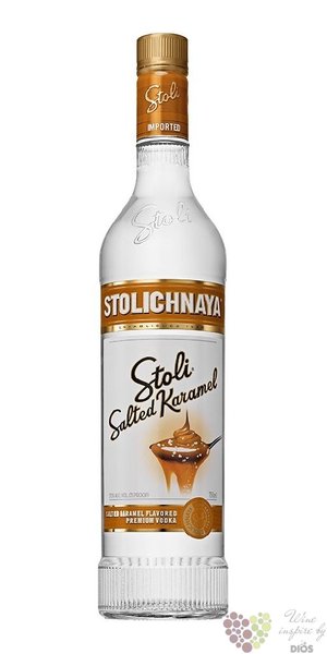 Stolichnaya  Stoli Salted Karamel  premium Russian flavored vodka 37.5% vol.1.00 l