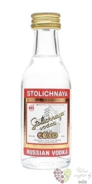 Stolichnaya  Original red  premium Russian plain vodka 40% vol.  0.05 l