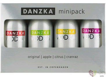 Danzka tasting set Danish vodka 40% vol.  4x0.05 l