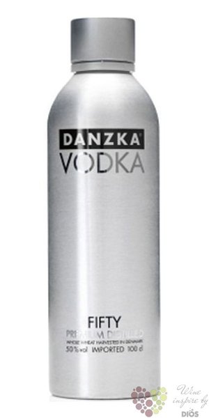 Danzka Fifty „ Blue ” premium Danish vodka 50% vol.  1.00 l