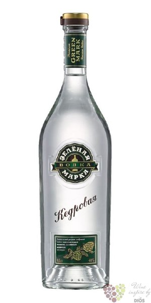 Green Mark  Cedar Nut - Zelyonaya Marka Cedrovaja  premium Russian vodka 40% vol.  1.00 l