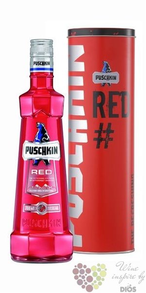 Puschkin  Red Sky  metal box German flavored vodka 17.5% vol.    0.70 l