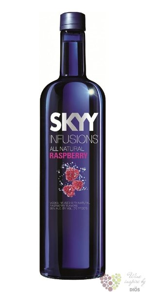 Skyy infusions  Raspberry  premium flavored American vodka 37.5% vol.  1.00 l