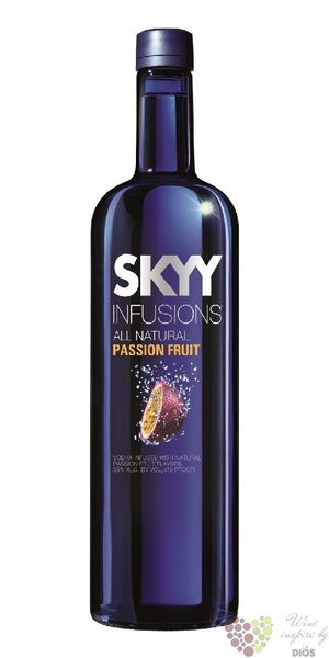 Skyy infusions  Passion fruits  premium flavored American vodka 37.5% vol.  1.00 l