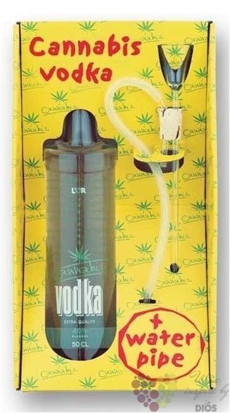 Cannabis watter pipe pack Czech vodka by Lor special drinks 40% vol.  0.50 l