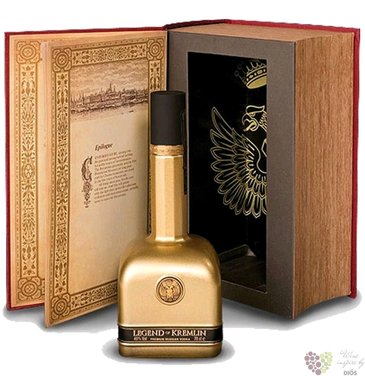 Legend of Kremlin „ Gold Book box ” Russian vodka 40% vol.  0.70 l