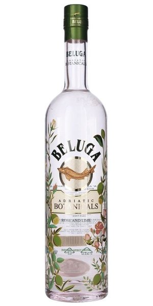 Beluga  Adriatic Botanicals Rose &amp; Lime  flavored Montenegro vodka 30% vol.  0.70 l