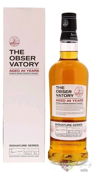 the Observatory  Signature Series  aged 20 years single grain Scotvh whisky 40% vol.  0.70 l