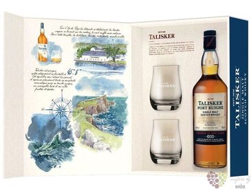Talisker  Port Ruighe  2glass pack single malt island of Skye whisky 45.8% vol.   0.70 l