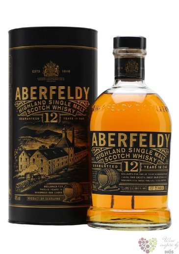 Aberfeldy 12 years old single malt Highlands whisky 40% vol.  1.00 l