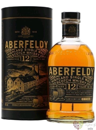 Aberfeldy 12 years old single malt Highlands whisky 40% vol.  0.70 l
