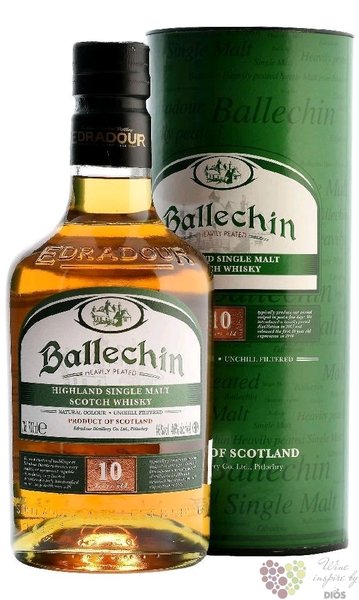 Ballechin  Heavily peated  aged 10 years Highland whisky by Edradour 46% vol.0.70 l