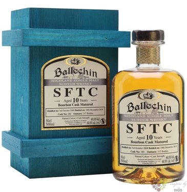 Ballechin SFTC 2008  Bourbon cask  aged 10 years Highland whisky 60.1% vol.0.50 l