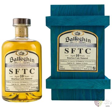 Ballechin SFTC 2009  Bourbon cask  aged 10 years Highland whisky 58.4% vol.  0.50 l