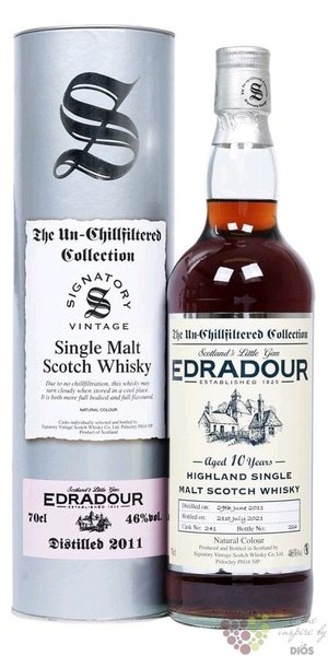 Edradour 2011  Signatory Unchillfiltered  Highlands whisky 46% vol.  0.70 l