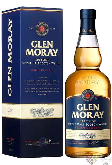 Glen Moray  Elgin classic Bourbon cask  single malt Speyside whisky 40% vol.0.70 l