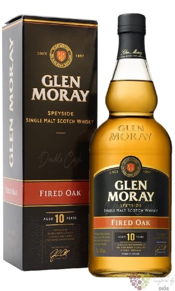 Glen Moray  Fired Oak  aged 10 years single malt Speyside whisky 40% vol.  0.70 l