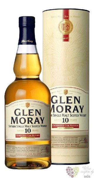 Glen Moray  Chardonnay cask  aged 10 years single malt Speyside whisky 40% vol.    0.70 l