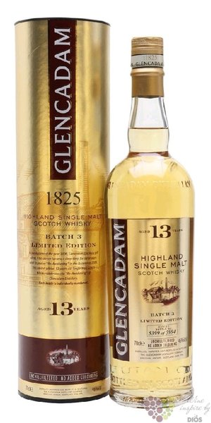 Glencadam  Limited edition batch 3  aged 13 years Highland whisky 46% vol.  0.70 l