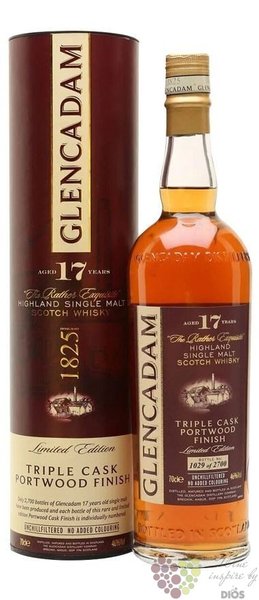 Glencadam  Port cask 2004  aged 17 years Highland whisky 46% vol.  0.70 l