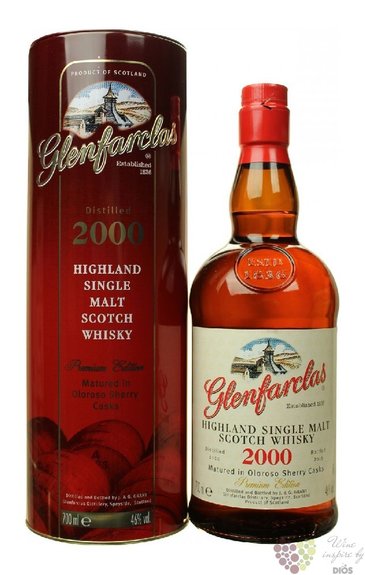 Glenfarclas 2000  Oloroso sherry cask  single malt Speyside whisky 46% vol.  0.70 l