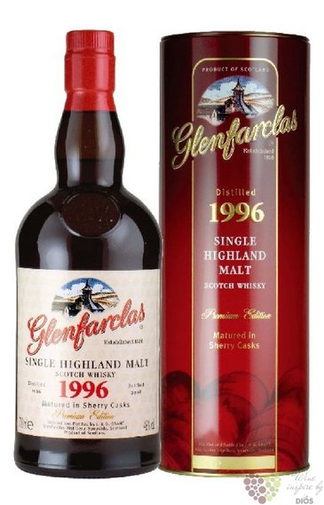 Glenfarclas 1996  Sherry cask matured  single malt Speyside whisky 46% vol.  0.70 l