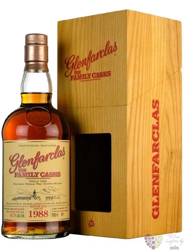 Glenfarclas 1988  Familly cask  single malt Speyside whisky 52.4% vol.  0.70 l