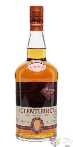 Glenturret  Sherry edition  single malt Highland whisky 43% vol.  0.70 l
